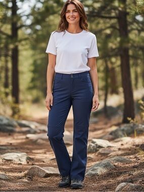 prAna Outdoor Hiking Pants Size 14 Blue Stretch Utility Travel Pants